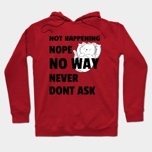 Nope Not Today - Funny Quotes Hoodie